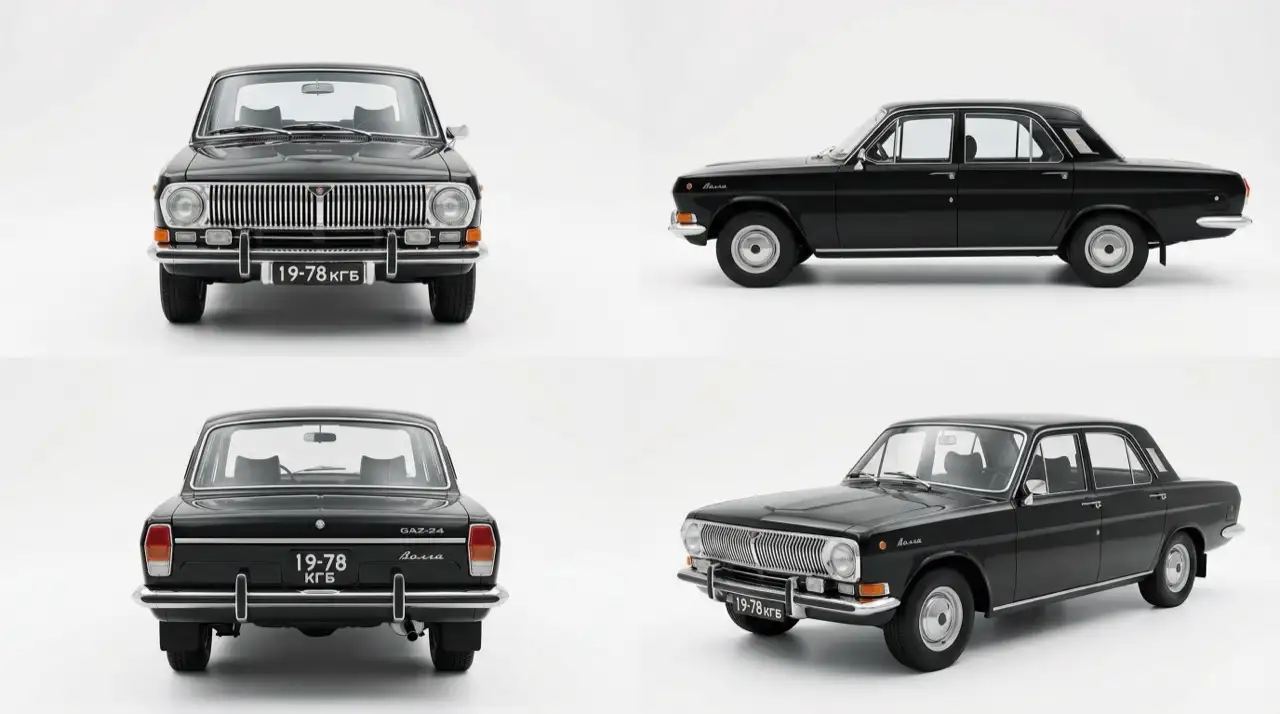 V03 黑色伏尔加轿车 GAZ-24 Volga thumbnail 2