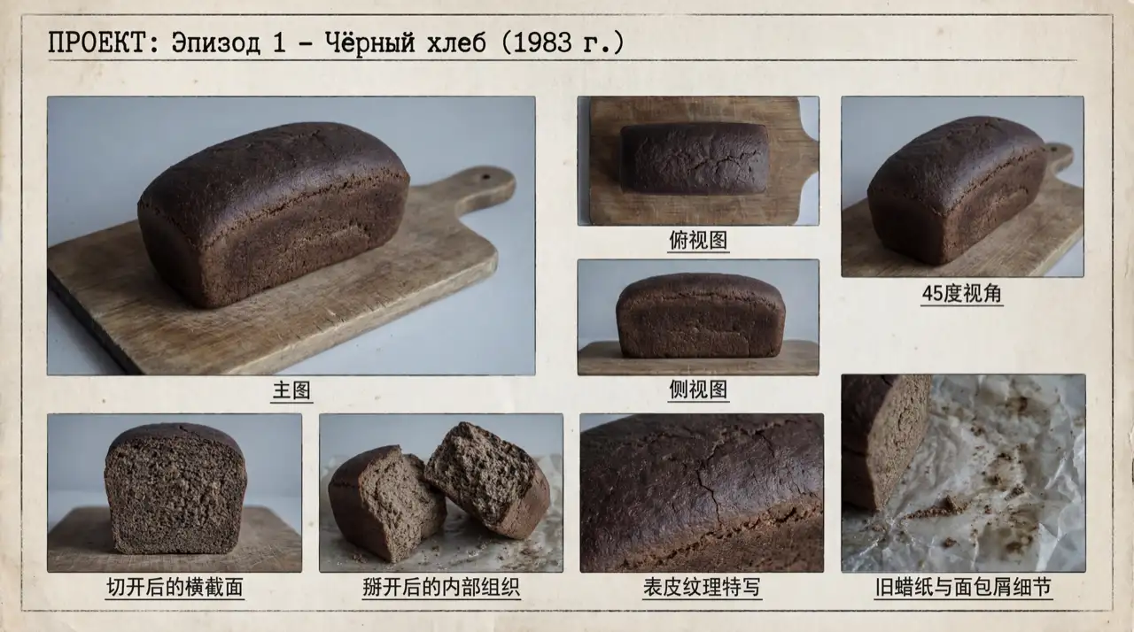 黑面包香肠片